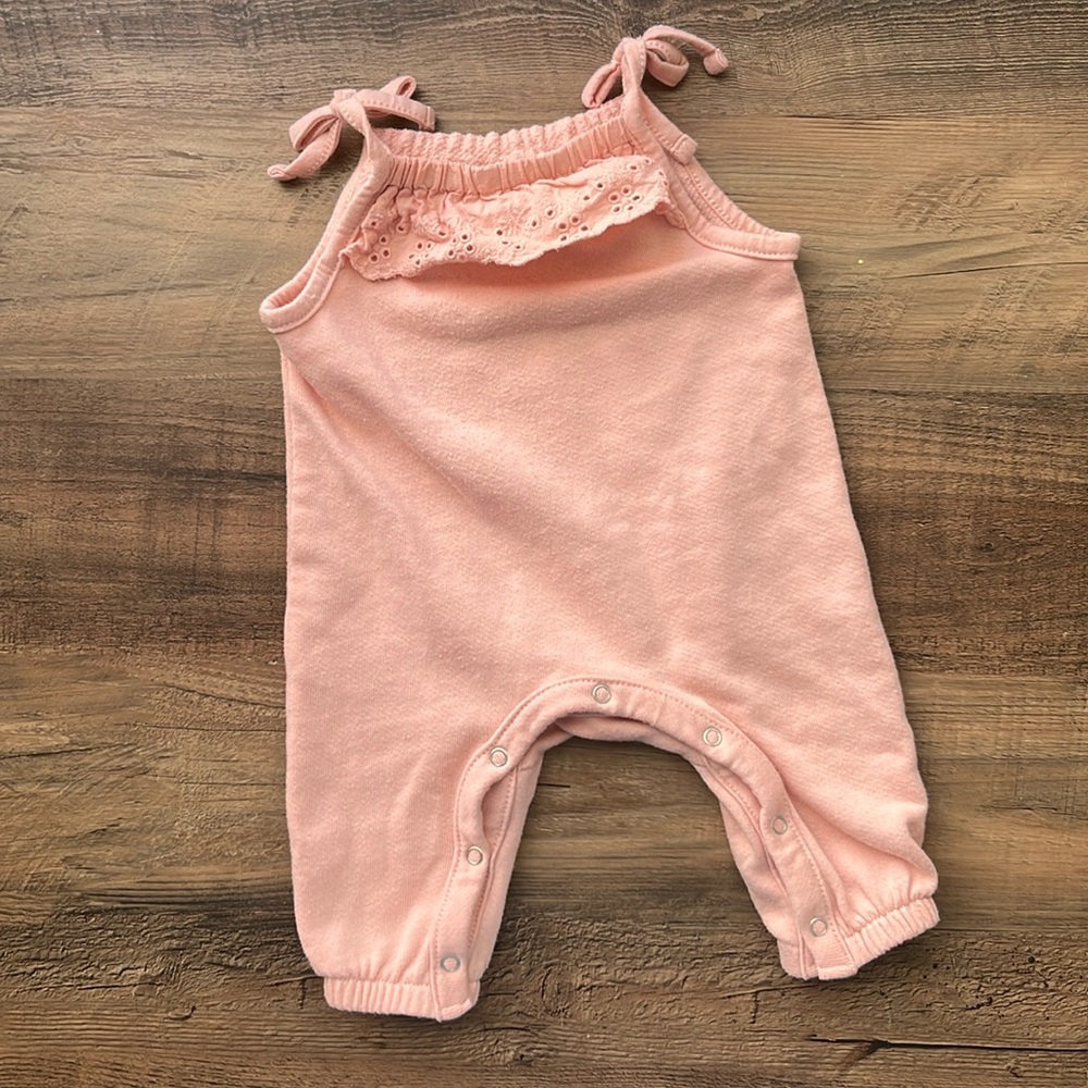5/$20 Grayson Mini Pink Spring Jumpsuit 0-3 months